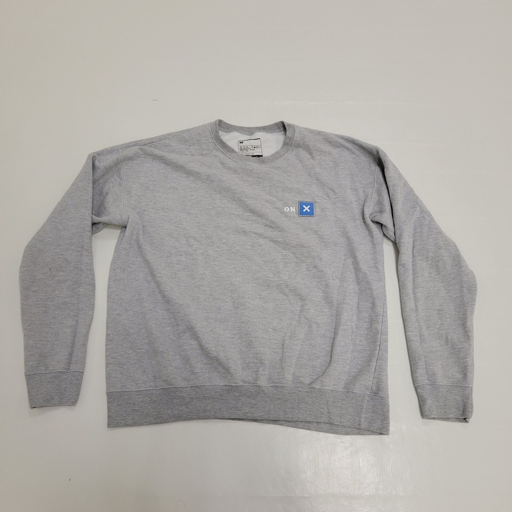 ON X Backcountry Pullover Crewneck Sweater Heather Grey - Mens Sz Medium OnXmaps